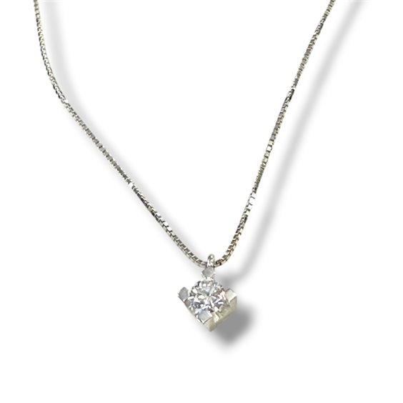 Collana Gianni Pace Donna Punti luce in Oro bianco Diamante 0.12 Ct DB012 - DB012